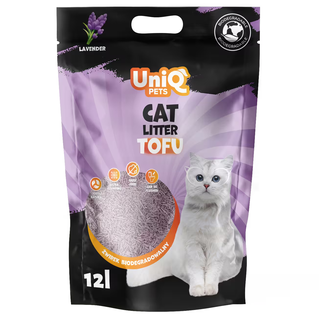 UniQ Tofu biorazgradivi posip za mačke LAVANDA