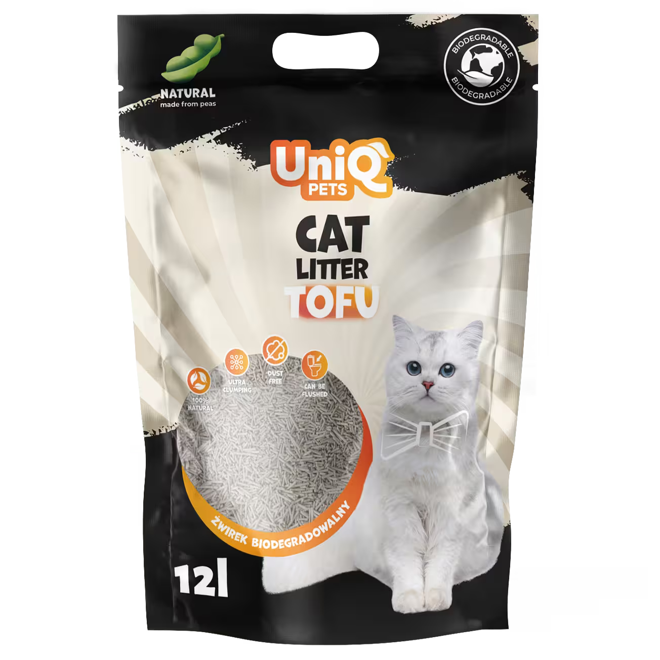 UniQ Tofu biorazgradivi posip za mačke PRIRODAN