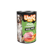UniQ vlažna hrana za pse, 375g, račje meso