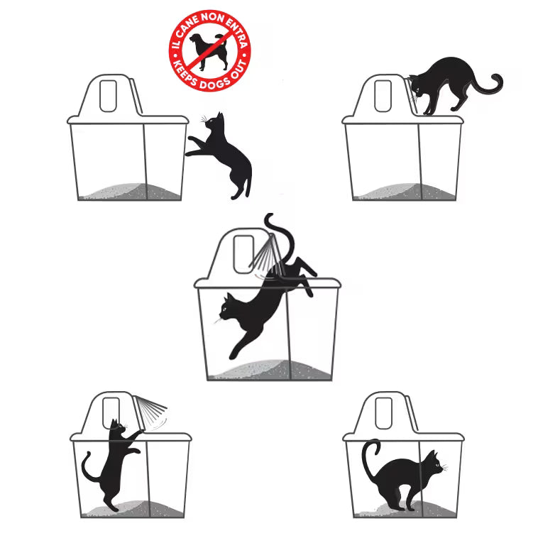 MPS zatvoreni toalet za mačke, svetlosiva, 58×39×56cm