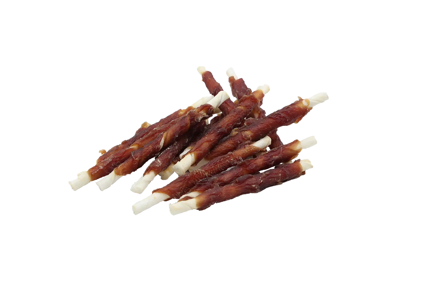 UniQ poslastice za pse, 500 g, pačetina obmotana oko štapića od sirove kože