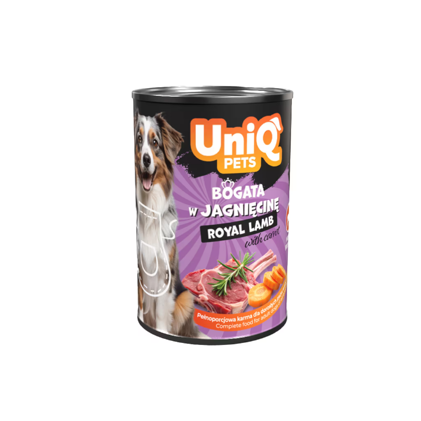UniQ vlažna hrana za pse, 375g, jagnjetina