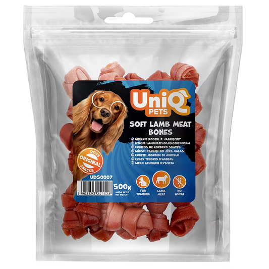 UniQ poslastice za pse, 500g, kosti od jagnjetine