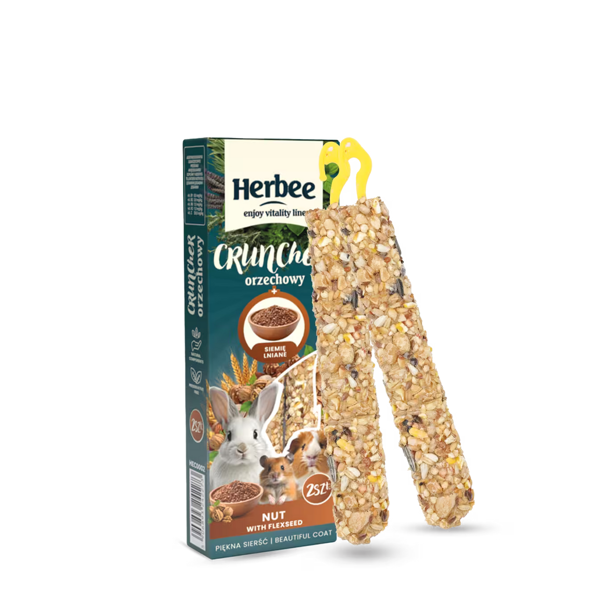 HERBEE poslastice za glodare i kuniće sa orašastim plodovima i lanenim semenom, 115 g