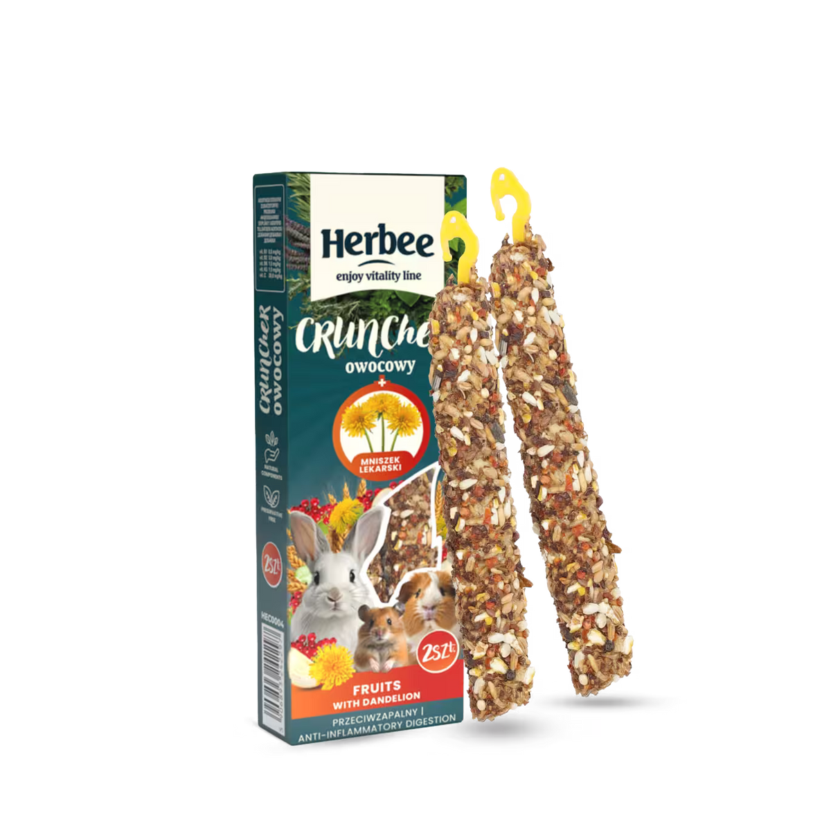 HERBEE poslastice za glodare i kuniće sa voćem i maslačkom, 115 g