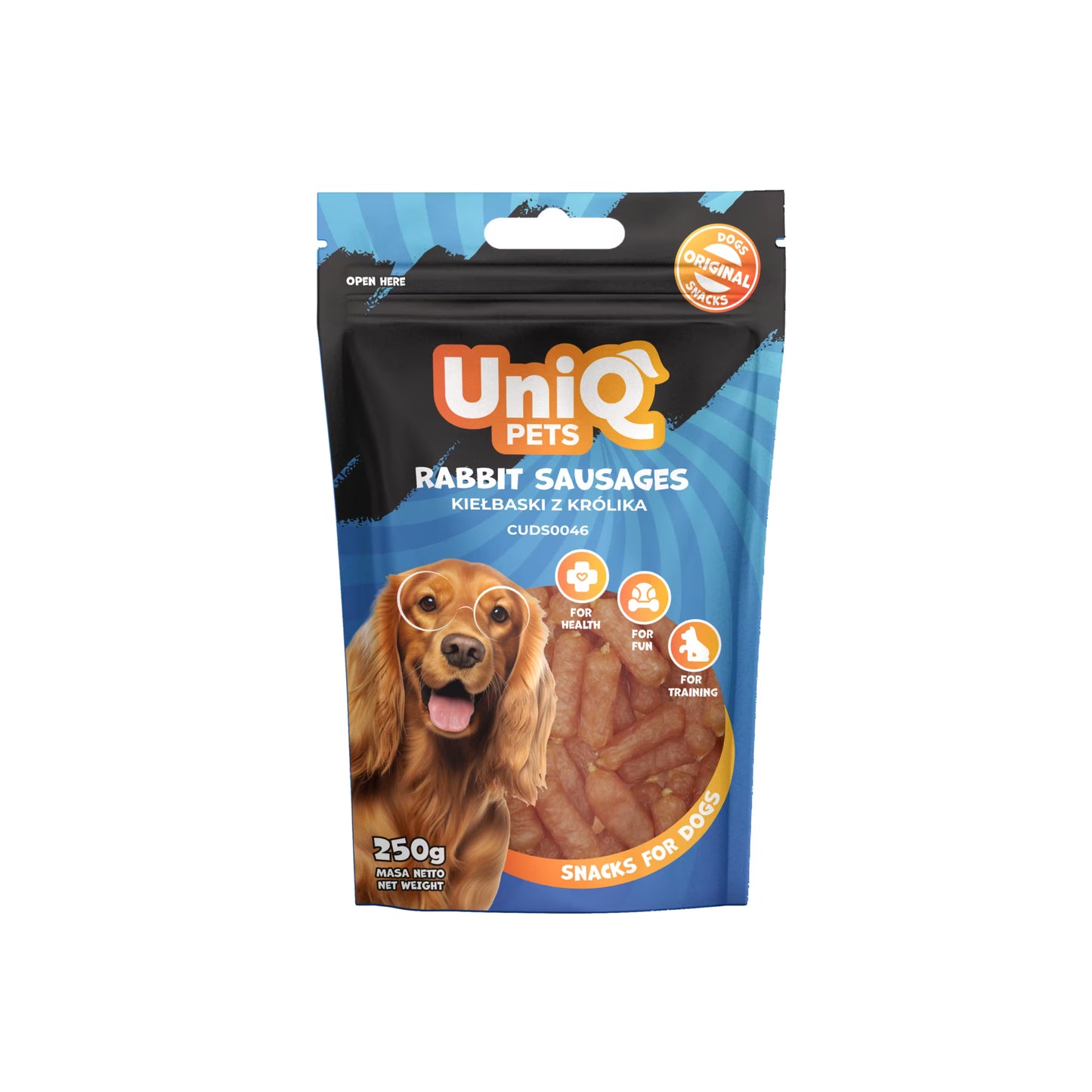 UniQ poslastice za pse, kobasice od zečetine