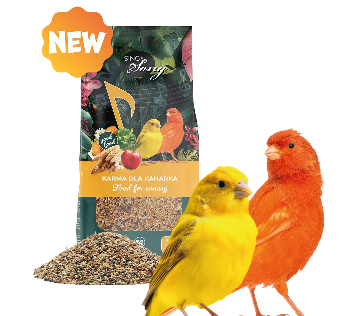 SING & SONG kompletna hrana za kanarince, 500 g, prirodna mešavina semenki