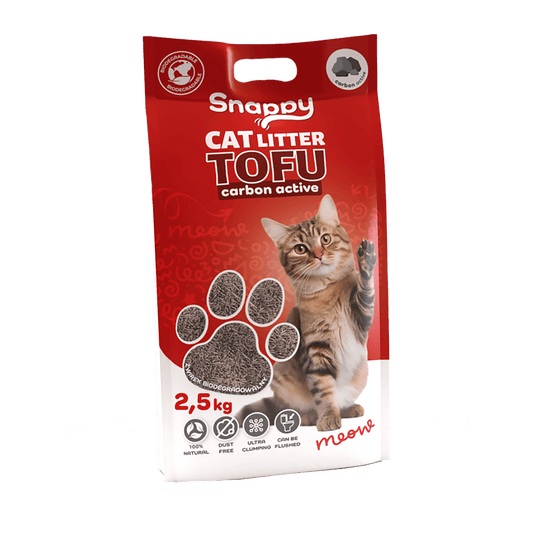 SNAPPY Tofu biorazgradiv posip, 2,5kg / 6L (Aktivni ugalj)