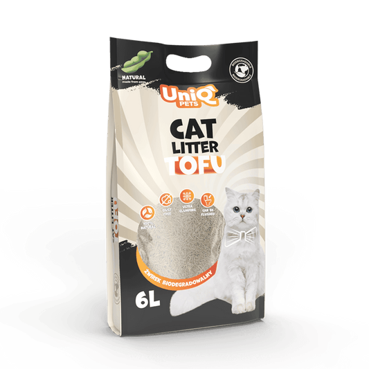 UniQ Tofu biorazgradivi posip za mačke, 2,5kg / 6L, prirodan