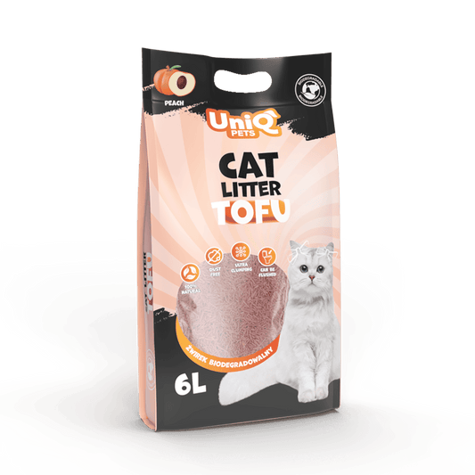 UniQ Tofu biorazgradivi posip za mačke, 2,5kg / 6L, breskva