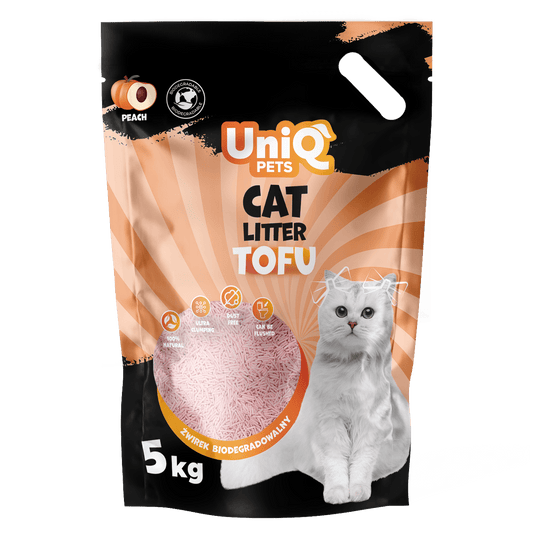 UniQ Tofu biorazgradivi posip za mačke, 5kg / 12L, breskva