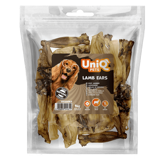 UniQ poslastica za pse, 1kg, jagnjeće uši