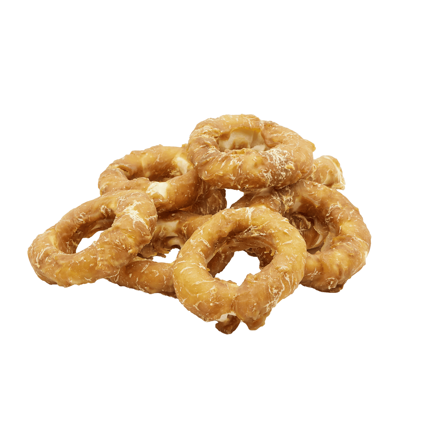UniQ poslastice za psa, 500 g, pileća sirova koža omotana u prsten, (10cm)