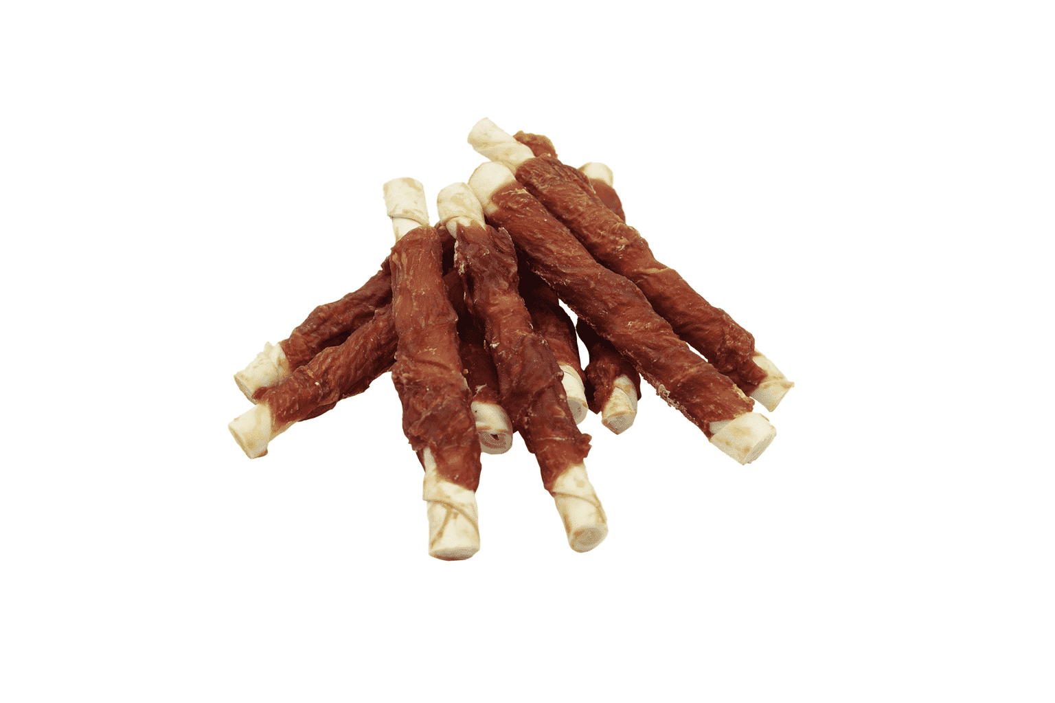 UniQ poslastice za psa, 500 g, rolnice od pačetine sa sirovom kožom, u obliku štapića (17cm)
