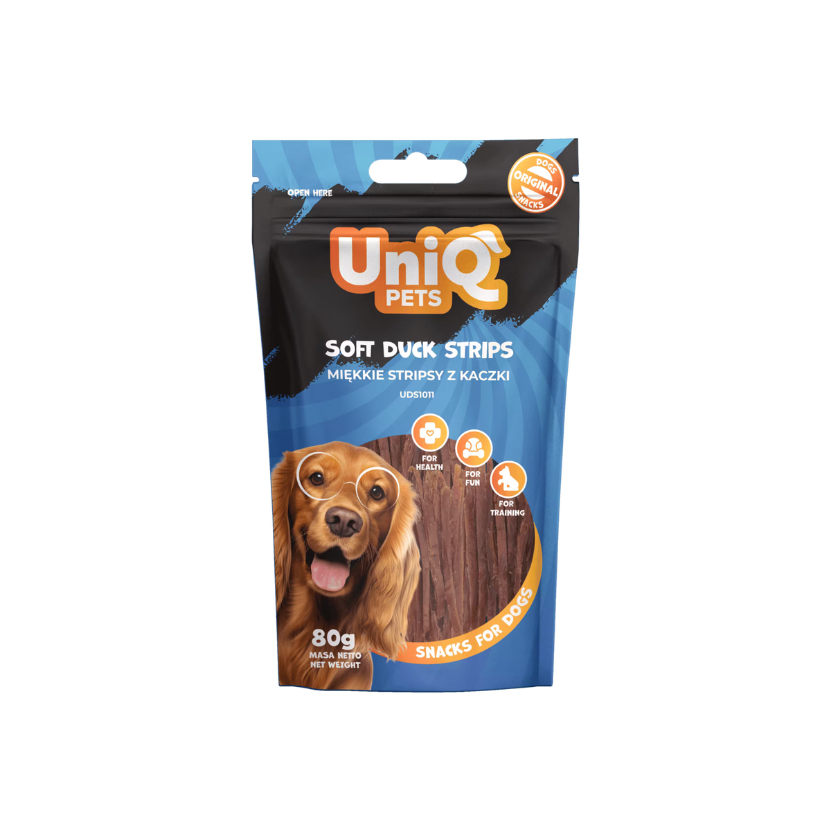 UniQ mekane trakice od zečetine za pse, 80 g, hipoalergena poslastica za trening