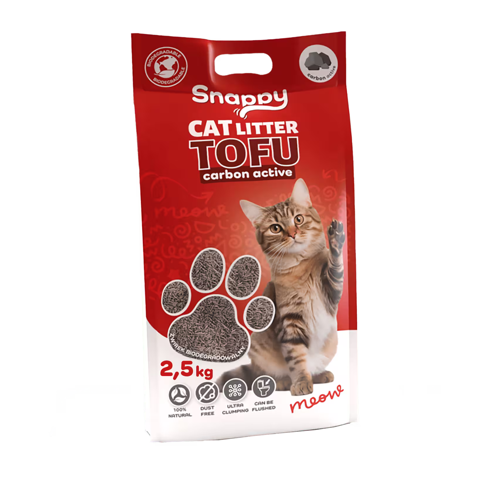 SNAPPY Tofu biorazgradiv posip, 2,5kg / 6L (Aktivni ugalj)