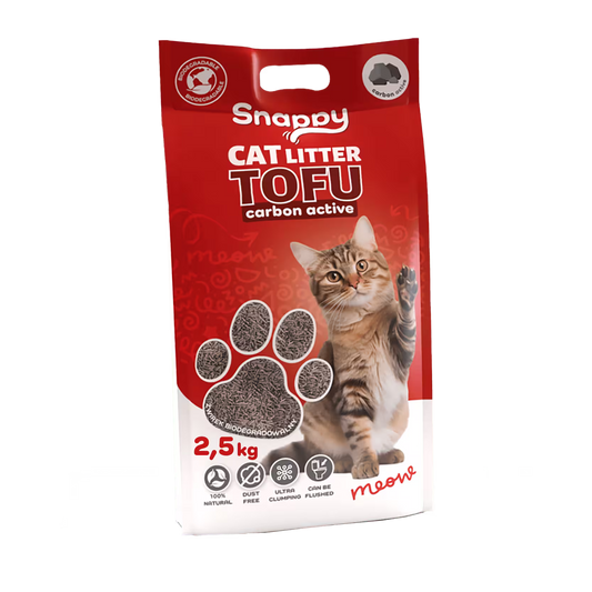 SNAPPY Tofu biorazgradiv posip, 2,5kg / 6L (Aktivni ugalj)