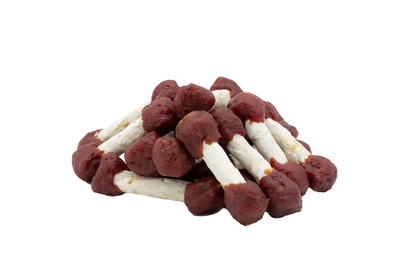 UniQ poslastice za pse, 500g, tegići od sirove kože sa pačetinom