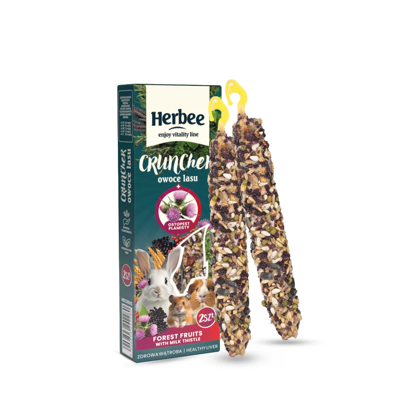 HERBEE poslastice za glodare i kuniće, 115g, šumsko voće i mlečni čkalj