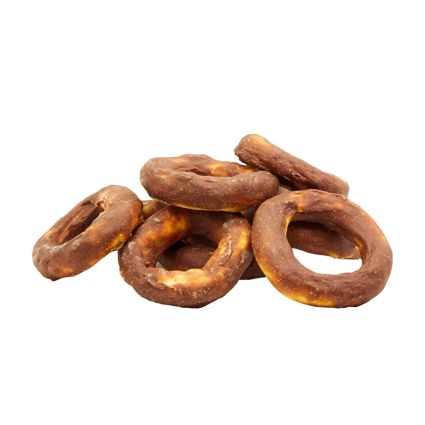 UniQ poslastice za pse, 500 g, jagnjetina na kolutovima od sirove kože (10 cm)