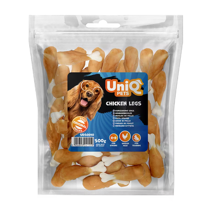 UniQ poslastice za psa, 500g, pileće noge