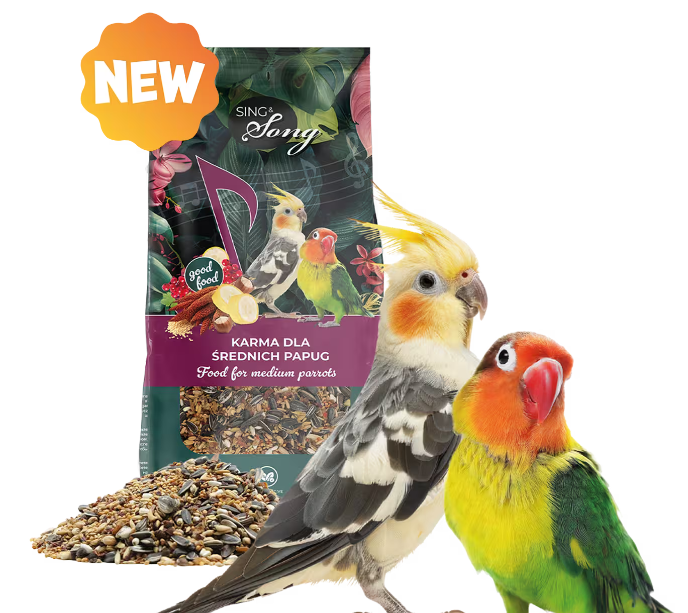 SING&SONG kompletna hrana za srednje papagaje, 500g