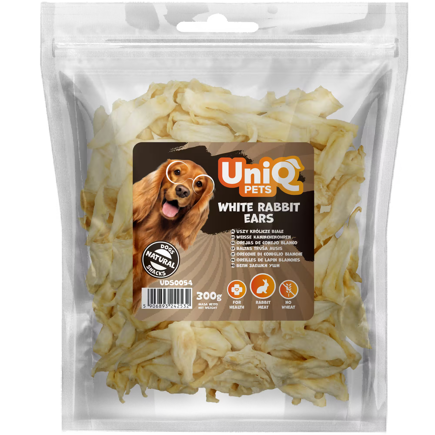 UniQ poslastice za pse, bele zečje uši