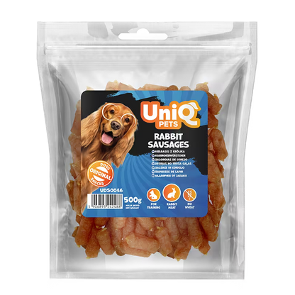 UniQ poslastice za pse, kobasice od zečetine