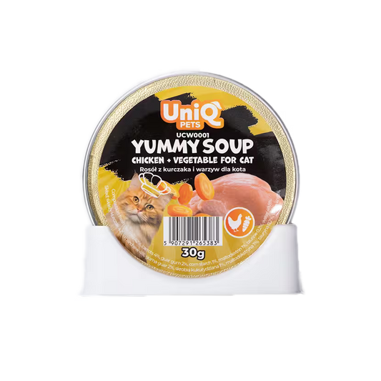 UniQ vlažna hrana za mačke, 30g×8kom, supa sa piletinom i povrćem