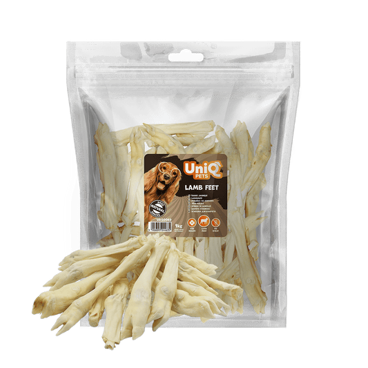 UniQ poslastice za psa, 1kg, jagnjeće noge