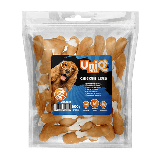 UniQ poslastice za psa, 500 g, pileće noge