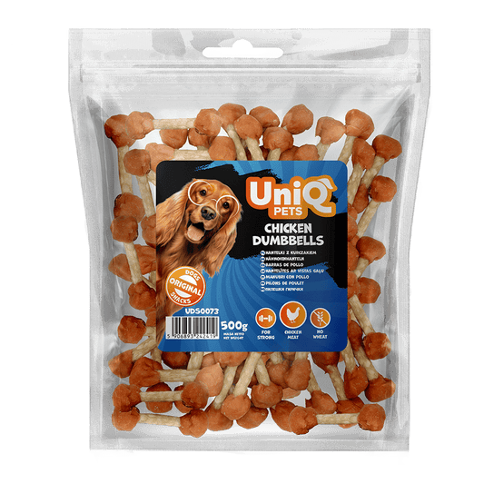 UniQ poslastice za psa, 500 g, pileći tegići