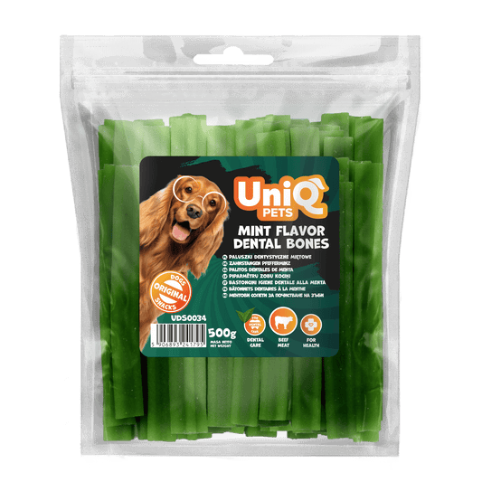 UniQ poslastice za pse, 500g, dentalne kosti sa ukusom mente