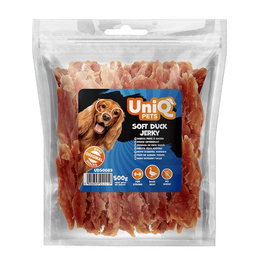 UniQ poslastice za pse, 500g, sušena pačetina