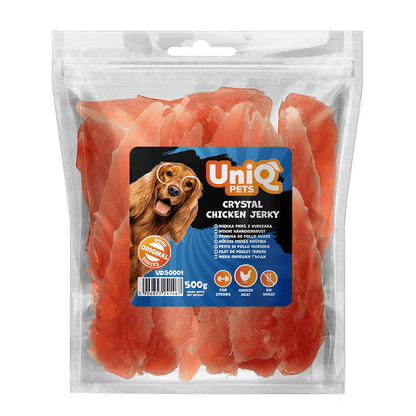 UniQ poslastice za pse, 500 g, sušena piletina