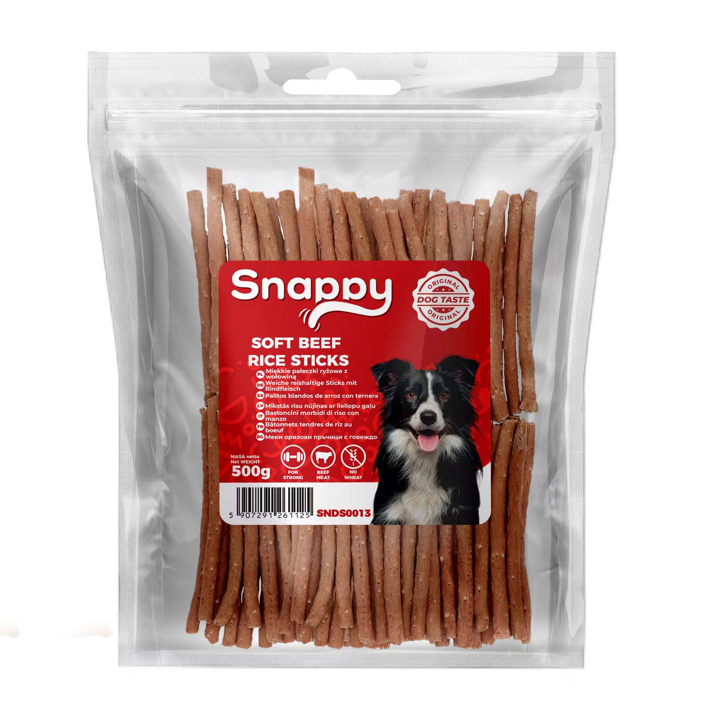 SNAPPY poslastice za pse, 500g, štapići od govedine i pirinča