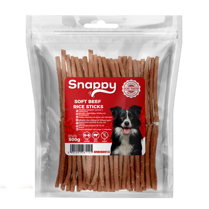 SNAPPY poslastice za pse, 500g, štapići od govedine i pirinča