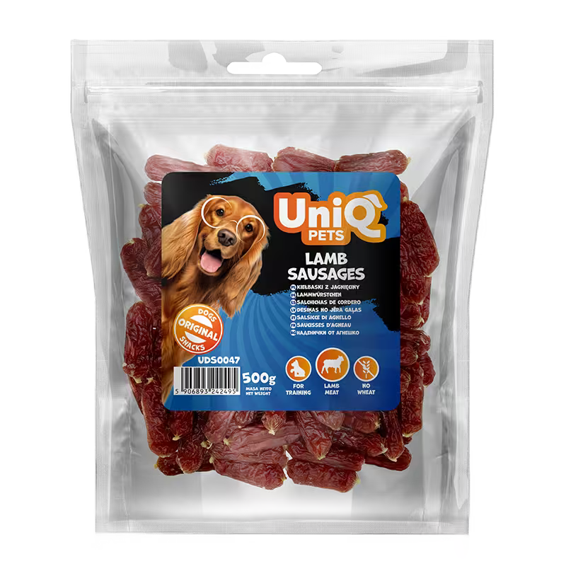 UniQ poslastice za pse, kobasice od jagnjetine