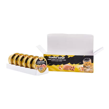 UniQ vlažna hrana za mačke, 60g×6kom, supa sa piletinom i zečetinom