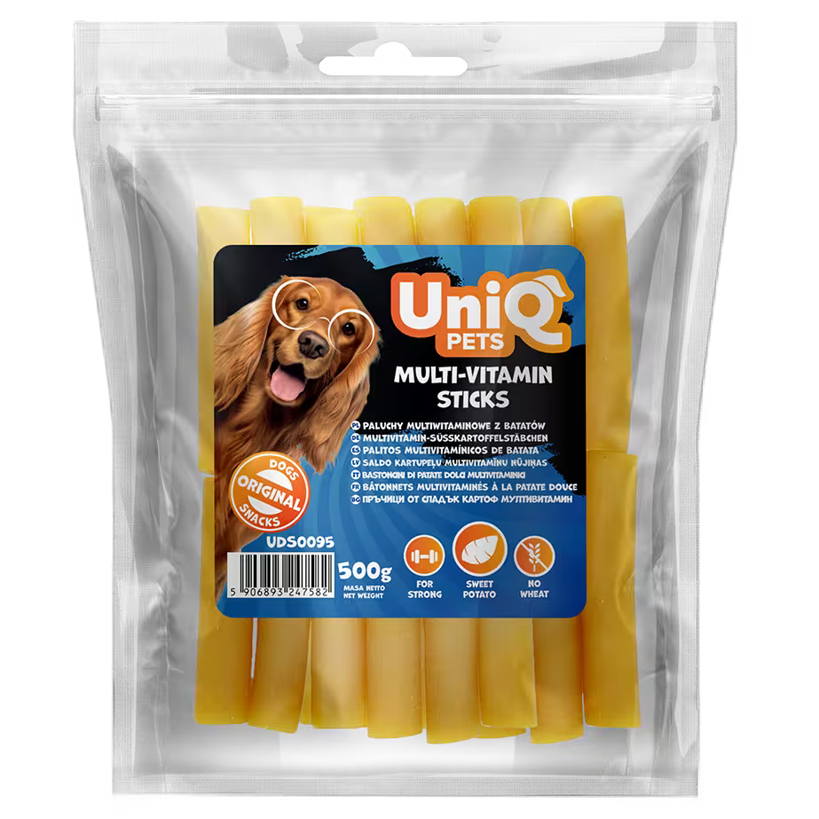 UniQ poslastice za pse, 500g, multivitaminski štapići