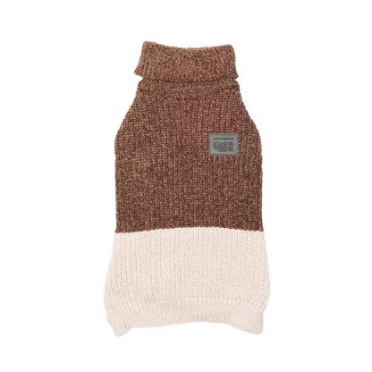 UniQ odeća za ljubimce, šenil džemper, braon
