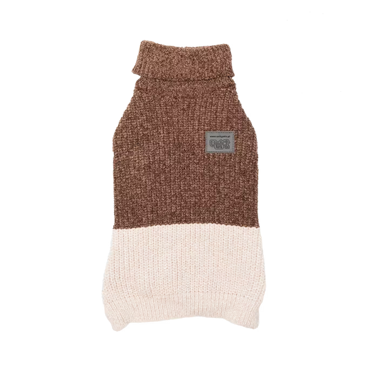 UniQ odeća za ljubimce, šenil džemper, braon