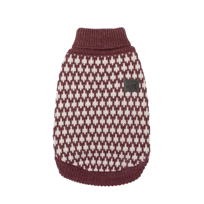UniQ odeća za ljubimce, debeli vuneni džemper sa kragnom, bordo