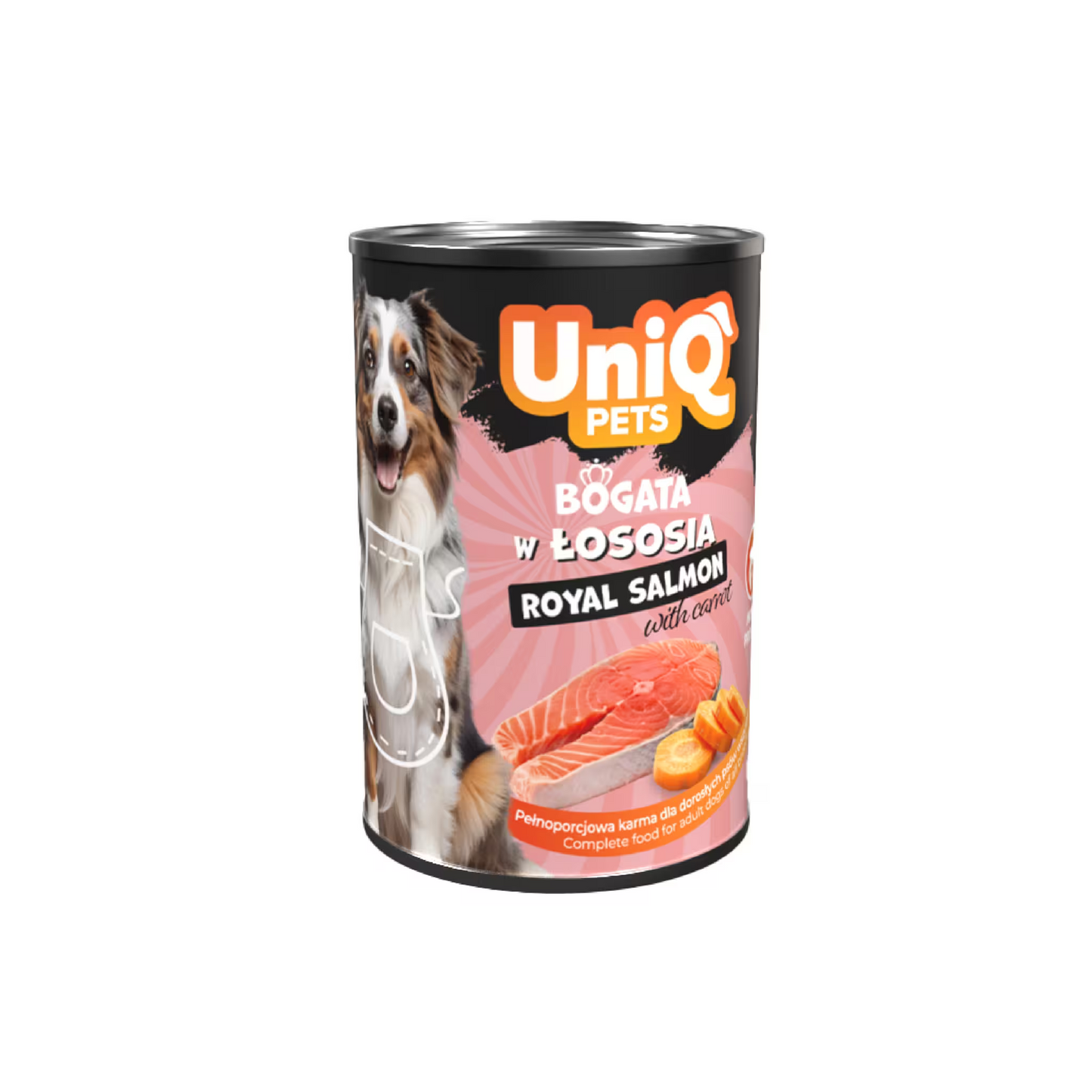 UniQ vlažna hrana za pse, 375g, losos