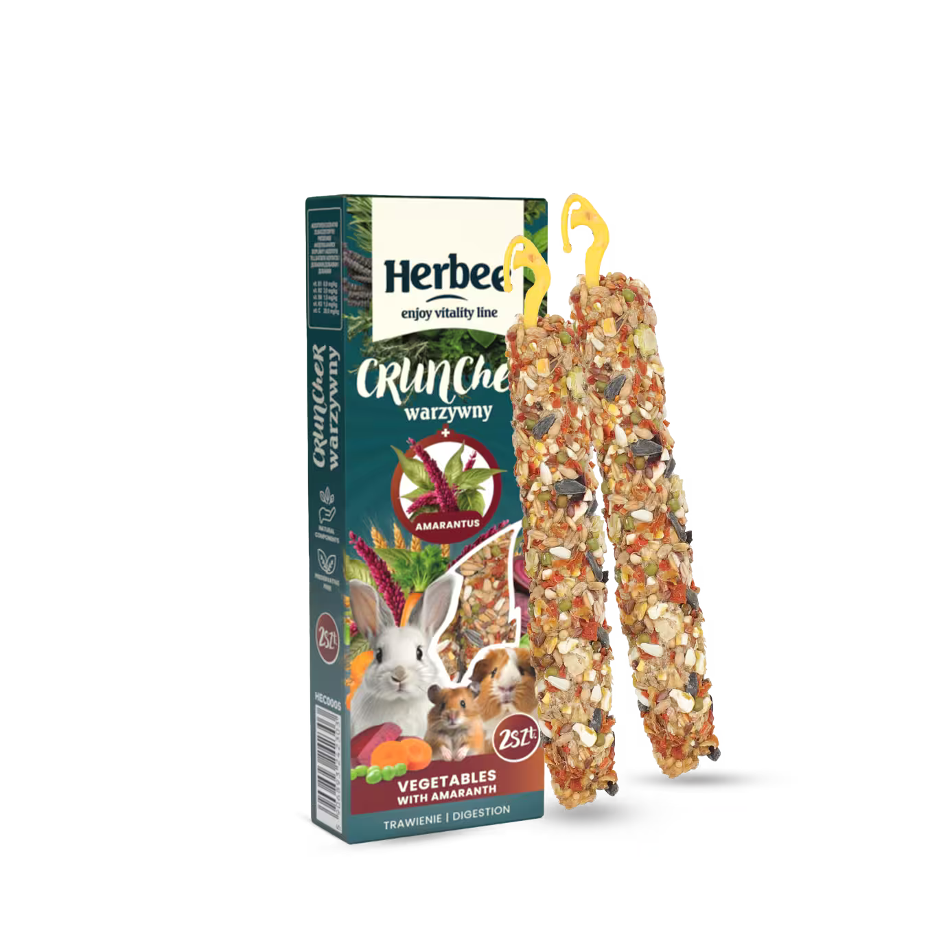 HERBEE poslastice za glodare i kuniće, 115g, povrće i amarant