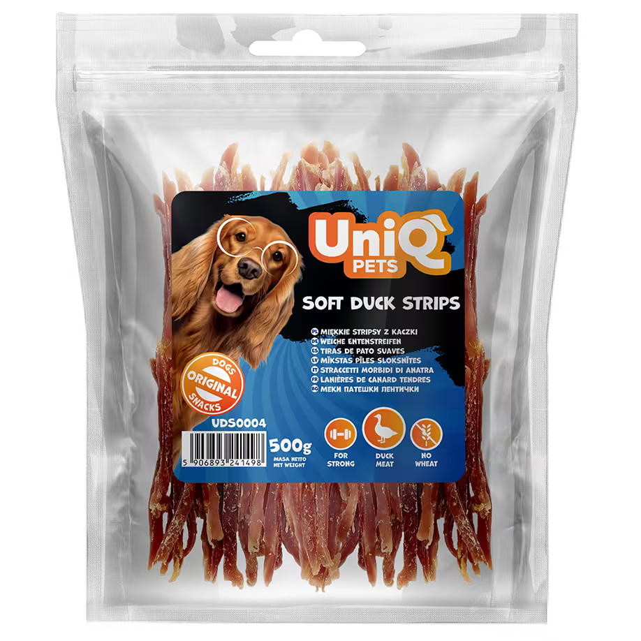 UniQ poslastice za pse, trakice od pačetine