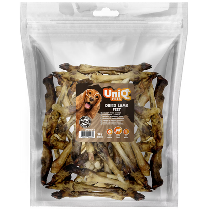 UniQ poslastice za psa, sušene jagnjeće noge