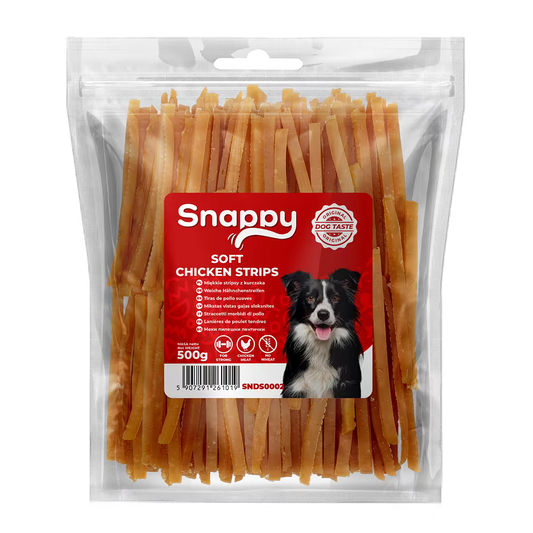 SNAPPY poslastice za pse, 500g, trakice od piletine