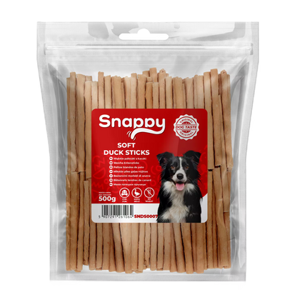 SNAPPY poslastice za pse, 500g, štapići od pačetine
