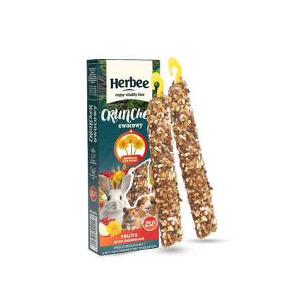 HERBEE poslastice za glodare i kuniće, 115g, voće i maslačak